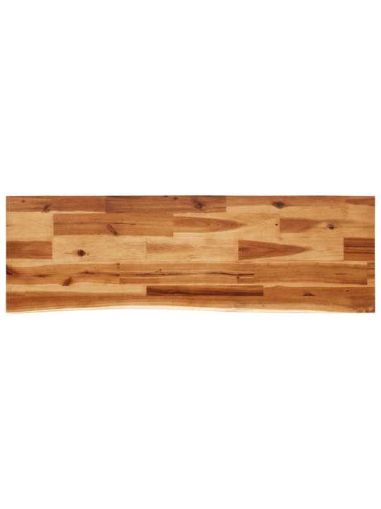 Konsolipöytä elävillä reunoilla 110x35x80 cm täysi akasiapuu
