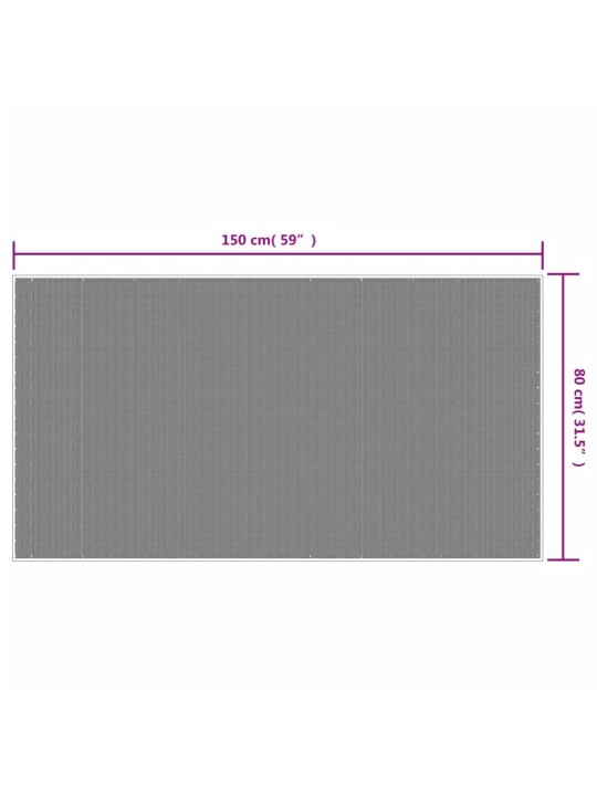 Ulkomatto ruskea ja valkoinen 80x150 cm käännettävä suunnittelu