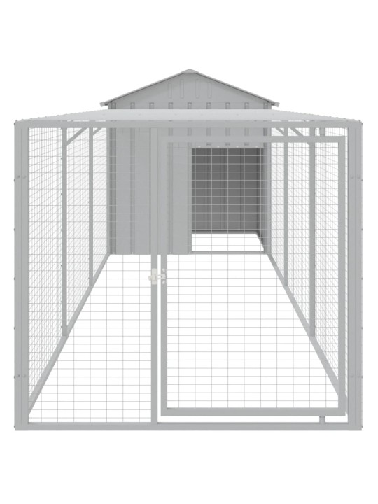 Kanakoppi/ulkotila v.harmaa 117x405x123 cm galvanoitu teräs