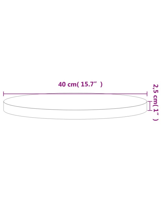 Pöytälevy Ø40x2,5 cm pyöreä täysi pyökki