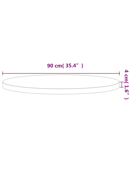 Pöytälevy Ø90x4 cm pyöreä täysi pyökki