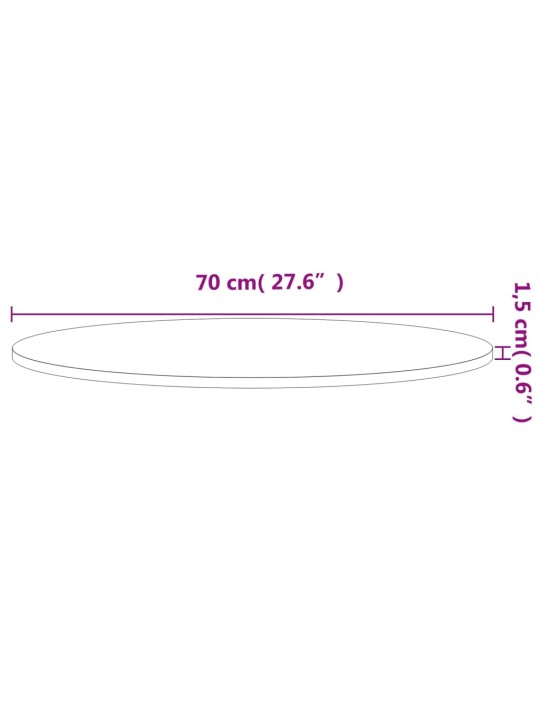 Pöytälevy Ø70x1,5 cm pyöreä täysi pyökki