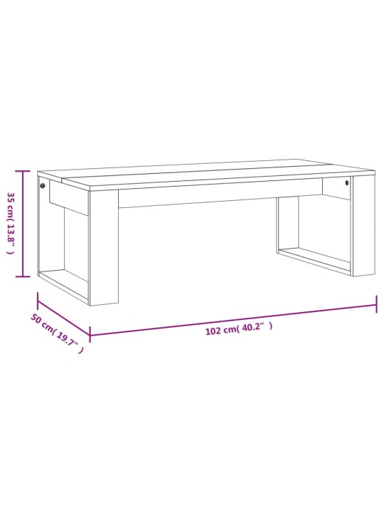 Sohvapöytä ruskea tammi 102x50x35 cm tekninen puu