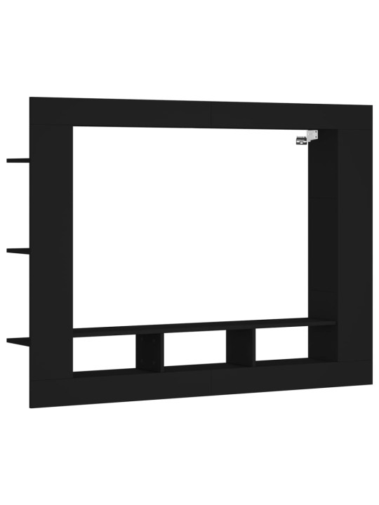 TV-taso musta 152x22x113 cm tekninen puu