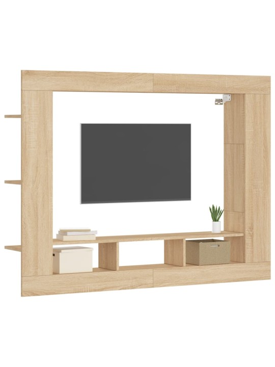 TV-taso Sonoma-tammi 152x22x113 cm tekninen puu