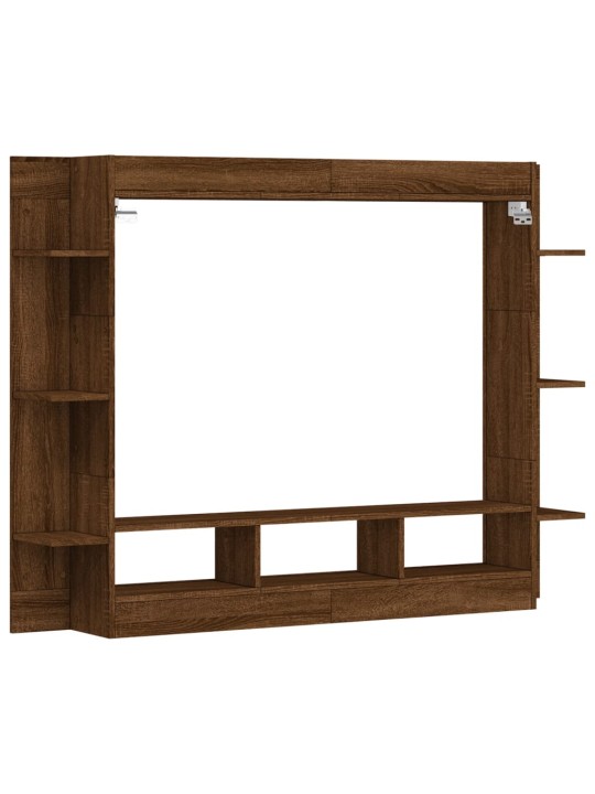 TV-taso ruskea tammi 152x22x113 cm tekninen puu