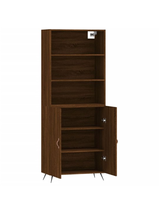 Kaappi ruskea tammi 69,5x34x180 cm tekninen puu