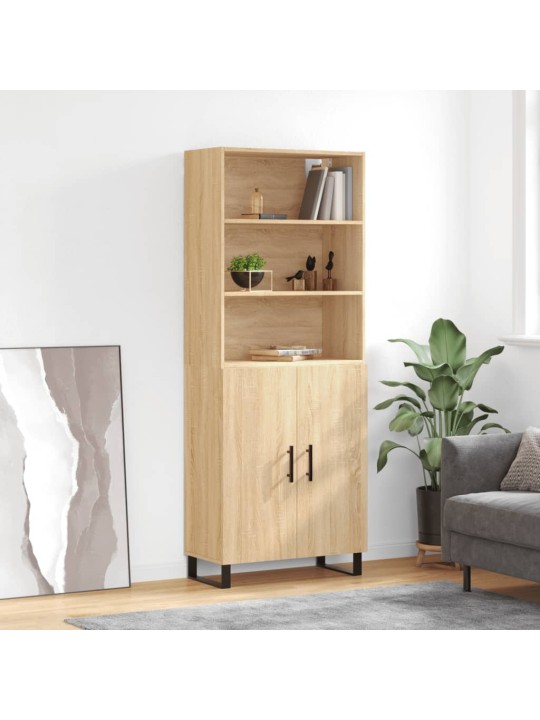 Kaappi sonoma tammi 69,5x34x180 cm tekninen puu