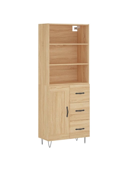 Kaappi sonoma tammi 69,5x34x180 cm tekninen puu