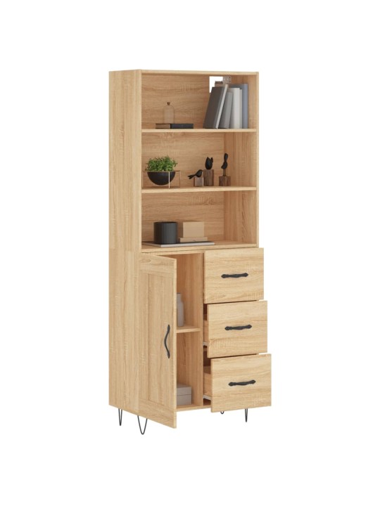 Kaappi sonoma tammi 69,5x34x180 cm tekninen puu