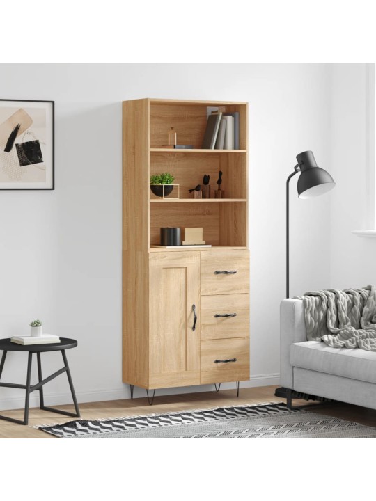 Kaappi sonoma tammi 69,5x34x180 cm tekninen puu