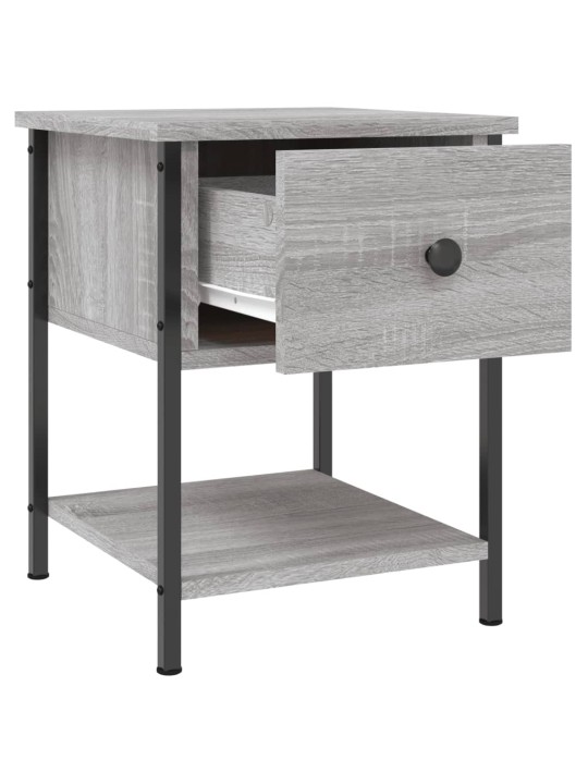 Yöpöydät 2 kpl harmaa sonoma 34x35,5x45 cm tekninen puu