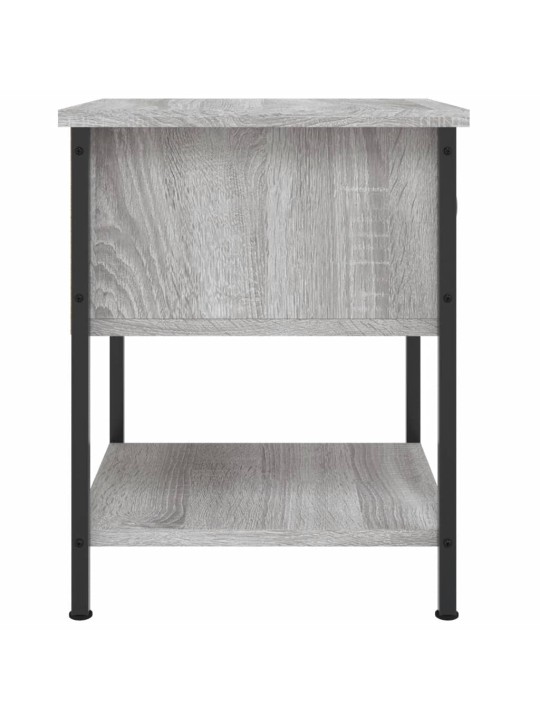 Yöpöydät 2 kpl harmaa sonoma 34x35,5x45 cm tekninen puu