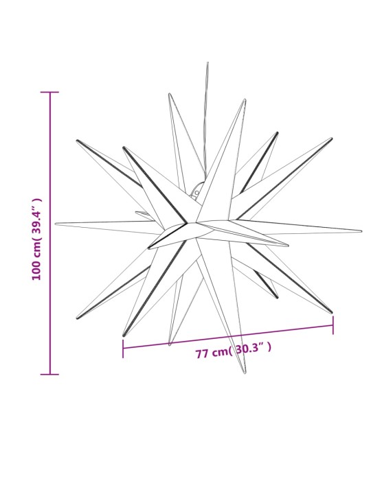 Jouluvalot 3 LED-valoa taitettava valkoinen 100 cm