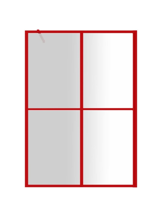 Walk-in suihkun seinäke kirkas ESG-lasi punainen 140x195 cm