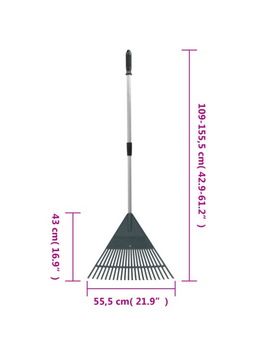 Harava tummanvihreä 155,5 cm PP