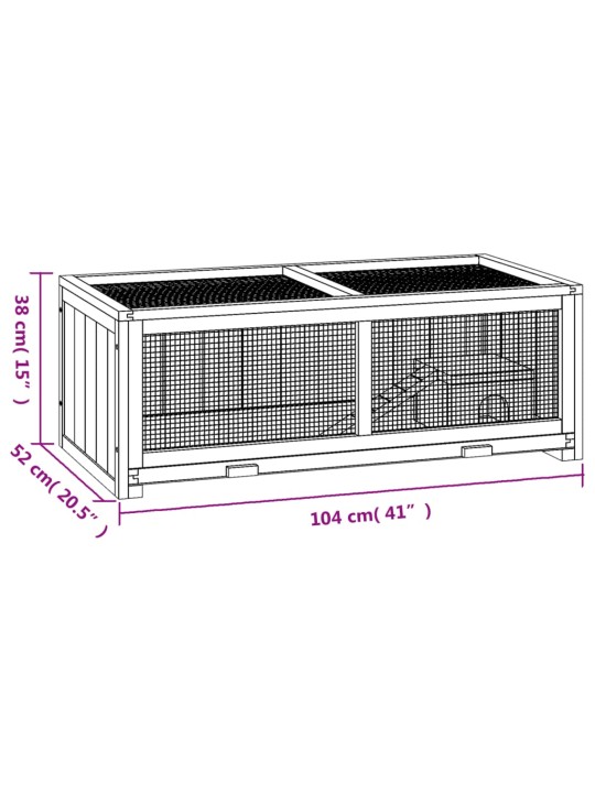 Hamsterin häkki 104x52x38 cm täysi kuusi