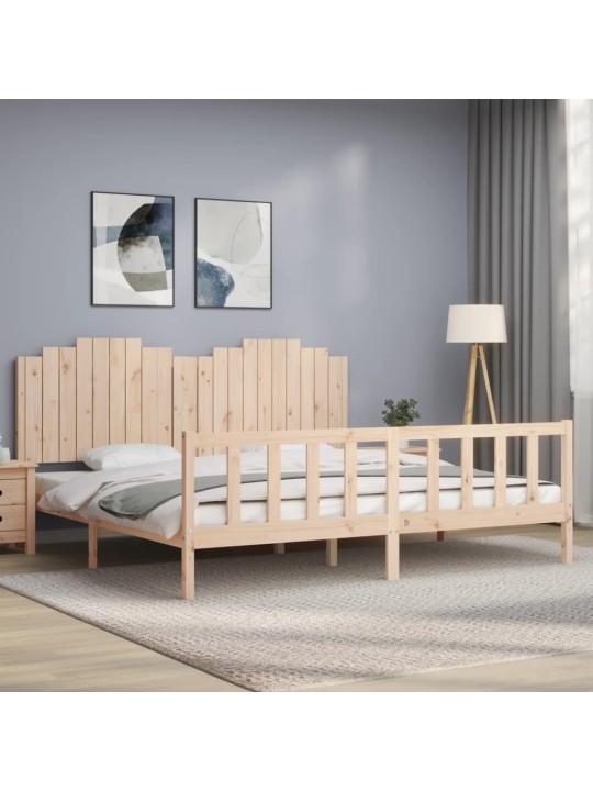 Sänky ilman patjaa 200x200 cm täysi mänty