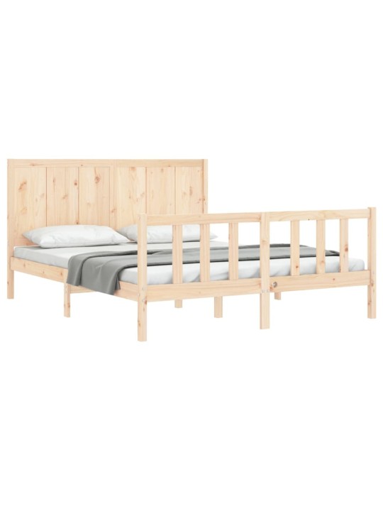 Sängynrunko päädyllä king size täysi puu