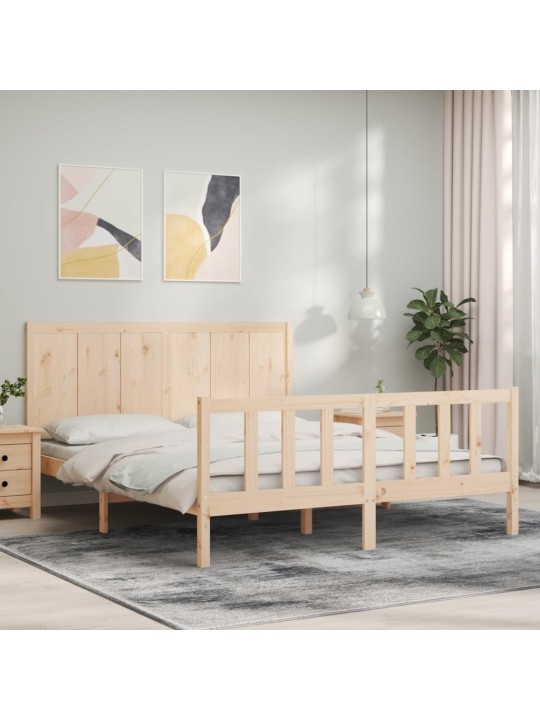 Sängynrunko päädyllä king size täysi puu