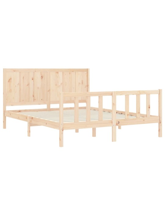 Sängynrunko päädyllä king size täysi puu