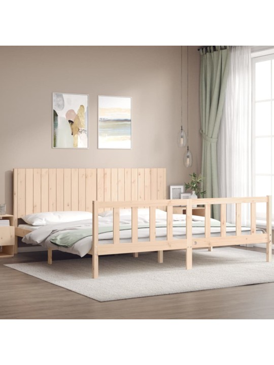 Sänky ilman patjaa 200x200 cm täysi mänty