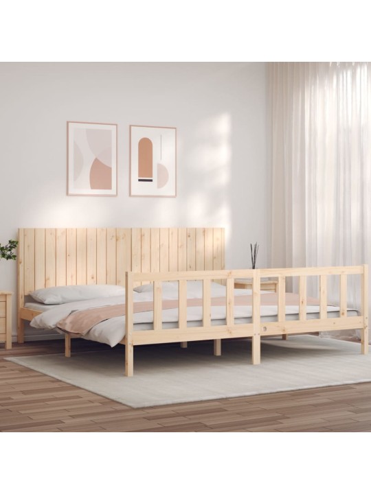 Sänky ilman patjaa 200x200 cm täysi mänty