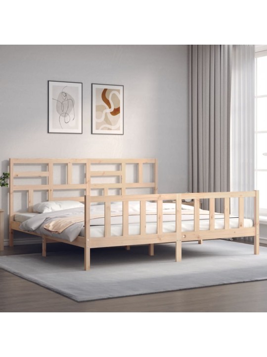 Sängynrunko päädyllä super king size täysi puu