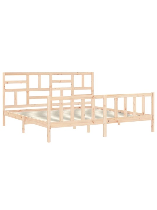 Sängynrunko päädyllä super king size täysi puu