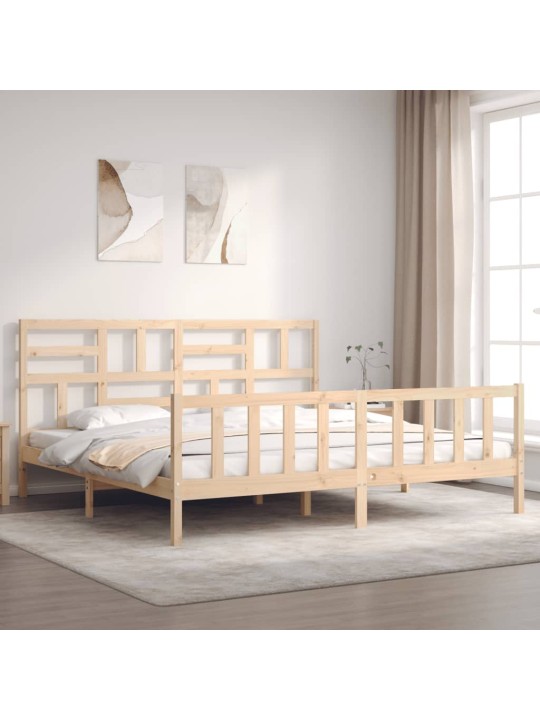 Sängynrunko päädyllä super king size täysi puu