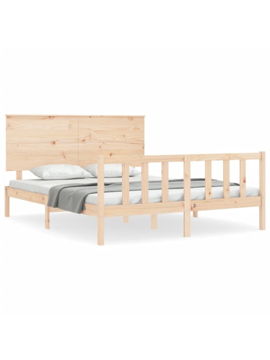 Sängynrunko päädyllä king size täysi puu