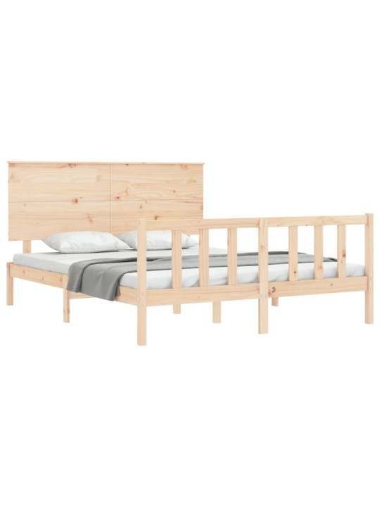 Sängynrunko päädyllä king size täysi puu