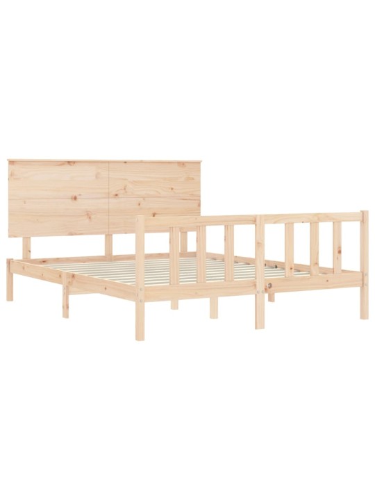 Sängynrunko päädyllä king size täysi puu