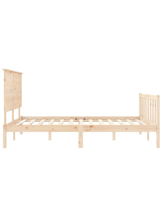Sängynrunko päädyllä king size täysi puu