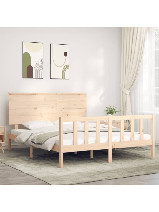 Sängynrunko ilman patjaa 160x200 cm täysi mänty