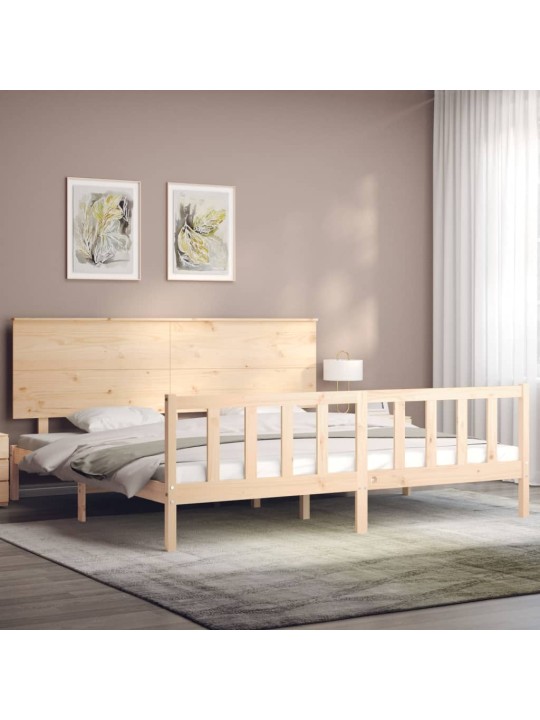 Sängynrunko päädyllä super king size täysi puu