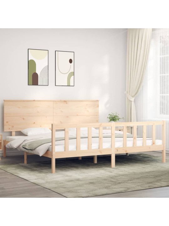 Sängynrunko päädyllä super king size täysi puu