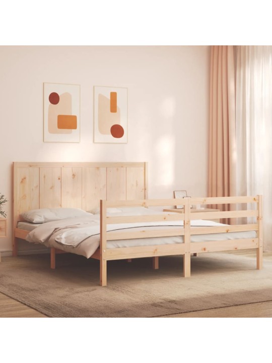 Sängynrunko päädyllä King Size täysi puu