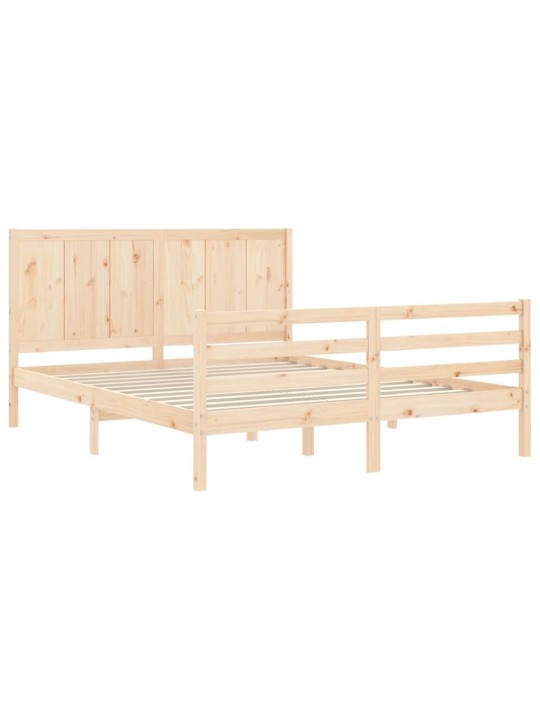 Sängynrunko päädyllä King Size täysi puu