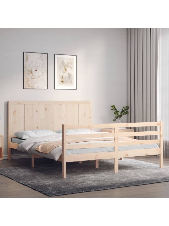 Sängynrunko päädyllä King Size täysi puu
