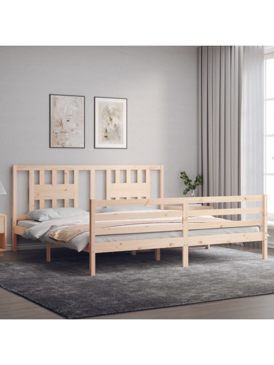 Sängynrunko päädyllä Super King Size täysi puu