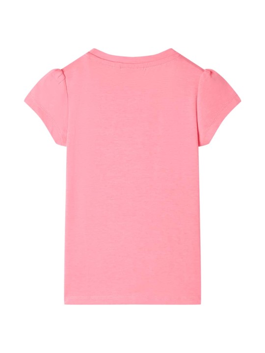 Lasten T-paita neonpinkki 104