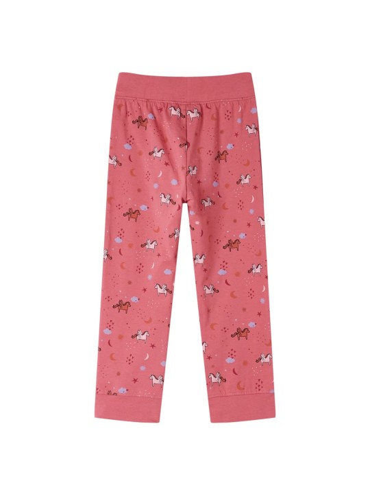 Lasten pitkähihainen pyjama vanha pinkki 104