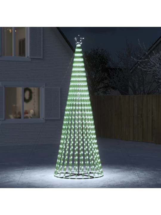 Joulukuusi kartio 688 kylmän valkoista LED-valoa 300 cm