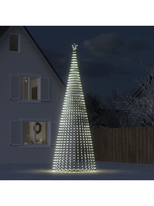 Joulukuusi kartio 1544 kylmän valkoista LED-valoa 500 cm