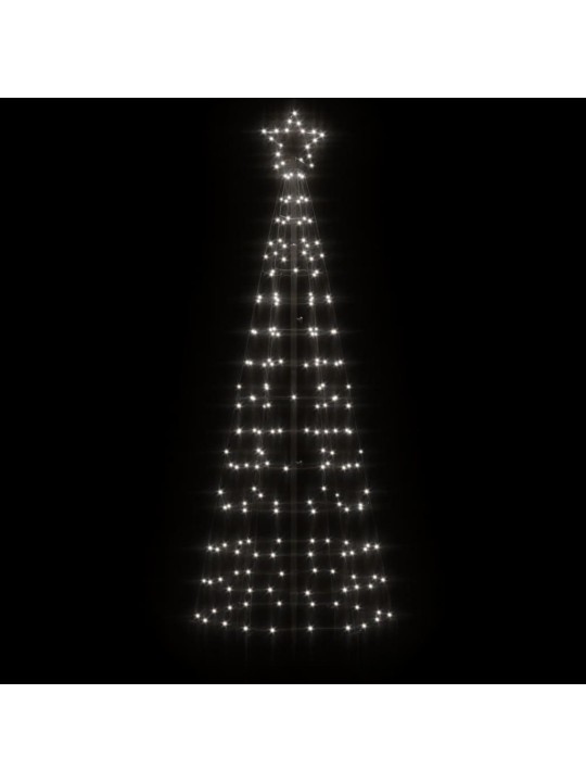 Joulukuusi piikeillä 220 kylmän valkoista LED-valoa 180 cm