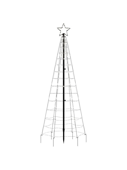Joulukuusi piikeillä 220 kylmän valkoista LED-valoa 180 cm