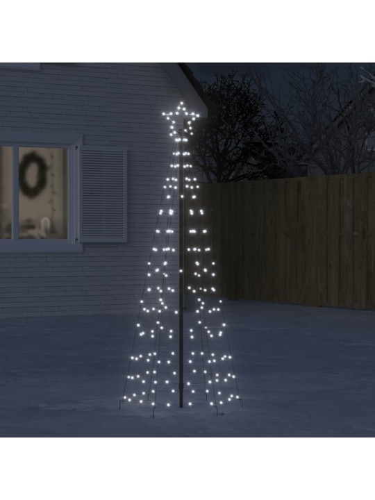 Joulukuusi piikeillä 220 kylmän valkoista LED-valoa 180 cm