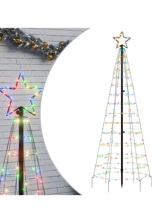 Led joulukuusi piikeillä 220 värikästä led-valoa 180 cm