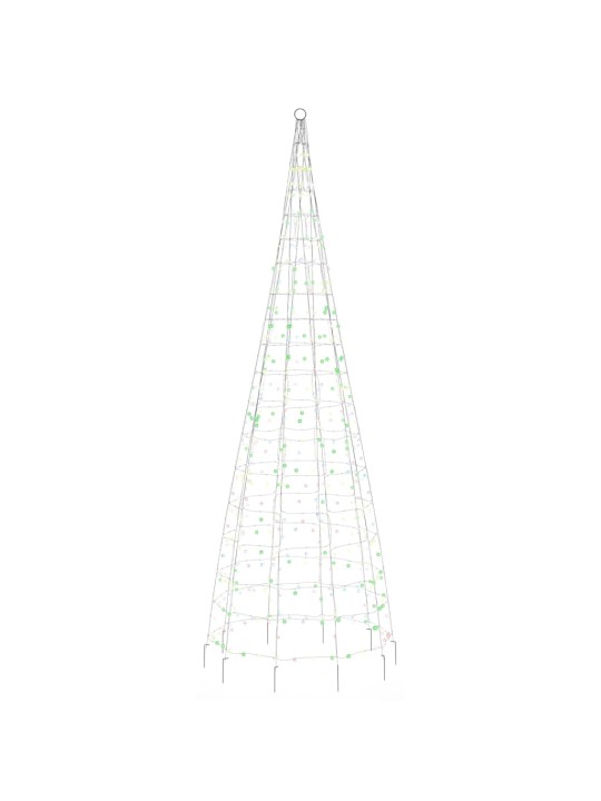 Joulukuusivalo lipputankoon 550 värikästä LED-valoa 300 cm